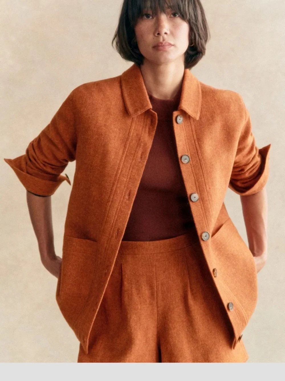 Sezane Will jacket and Ismael shorts set - Picture 2 of 16